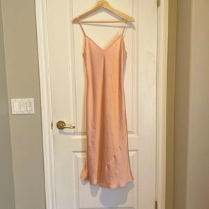 Aritzia Pink Wilfred Only Slip Dress EUC